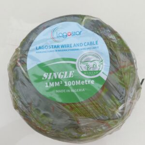 ‍LAGOSTAR 1MM BLACK WIRE CABLE 100% COPPER 100 METERS LENGHT