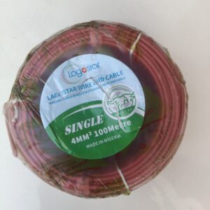 LAGOSTAR 4MM RED WIRE CABLE 100% COPER 100 METERS LENGTH
